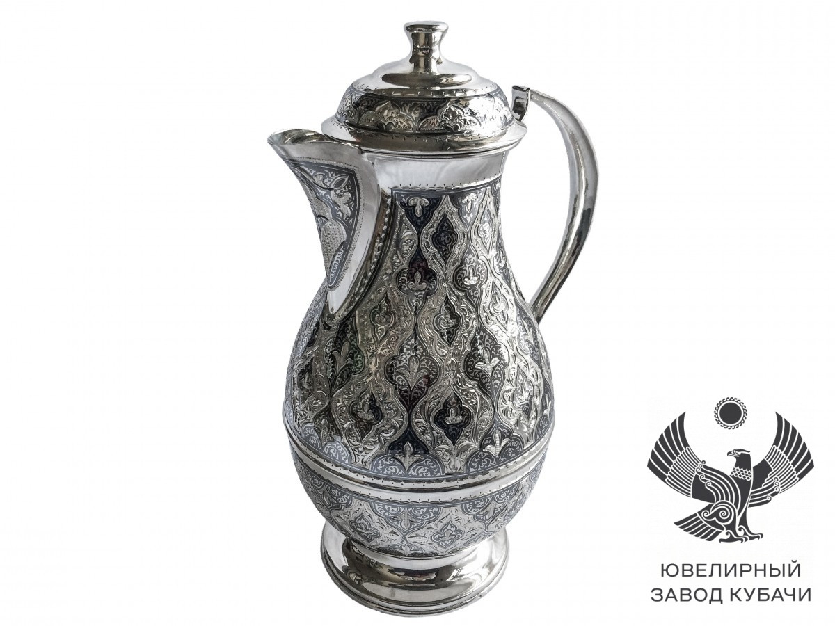 Набор из серебра для сока кубачинский «Орбита» кубачи