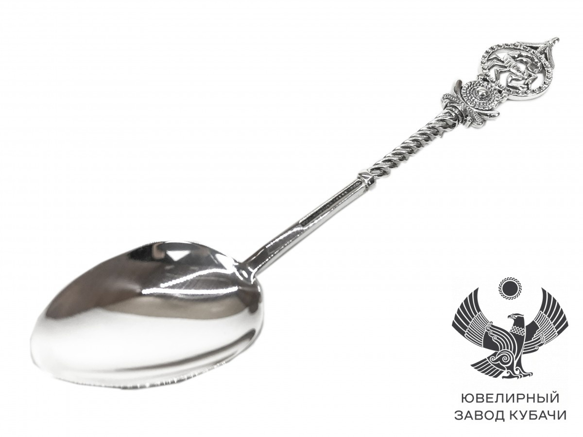 Чайная ложка из серебра со знаком зодиака Скорпион цена